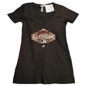 Majestic 2015 All Star Game Cincinnati Reds Womens Medium V Neck Shirt MLB  Sz S